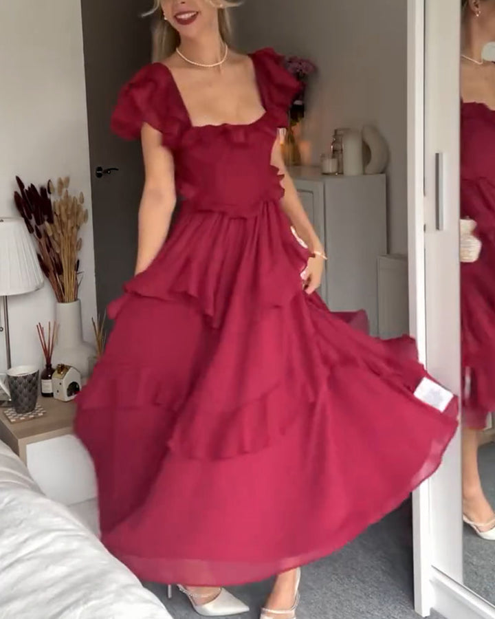 Liora | Damen Rüschenkleid | Rückenfrei & Romantisch