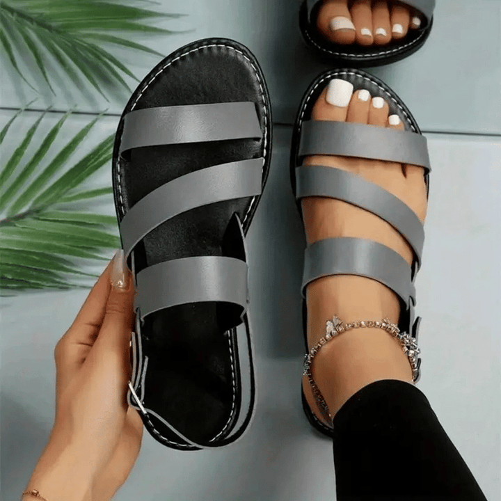 Elegante Damen-Römersandalen mit Knöchelriemen