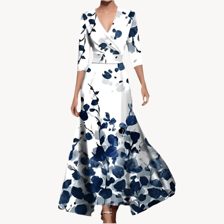 Elegantes Damen Maxikleid mit Druck
