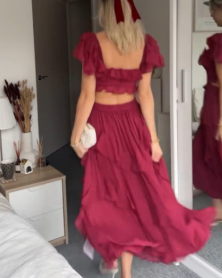 Liora | Damen Rüschenkleid | Rückenfrei & Romantisch