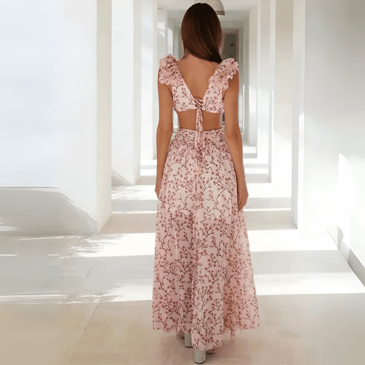 Kleid Mit Rüschen und Schlitz - Schick Romantisch