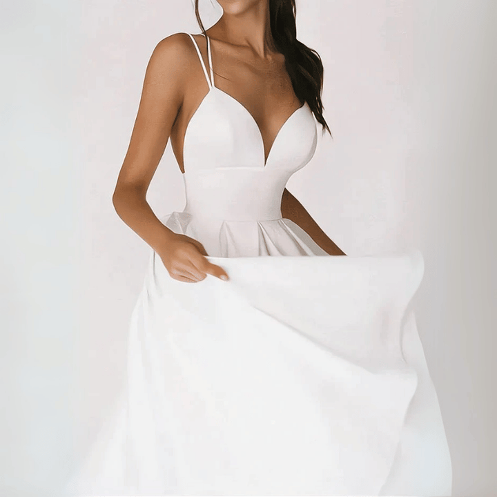 Elegantes Damen Midikleid Fließend