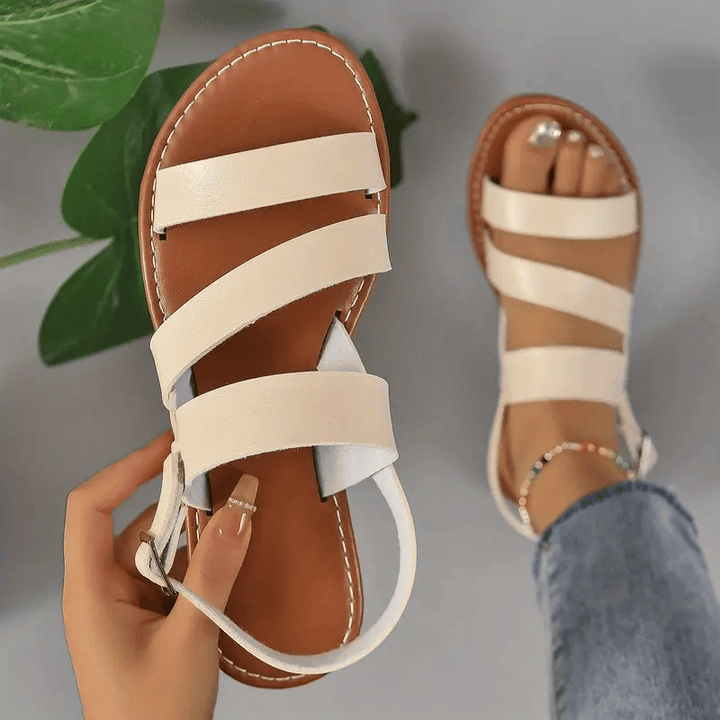 Elegante Damen-Römersandalen mit Knöchelriemen