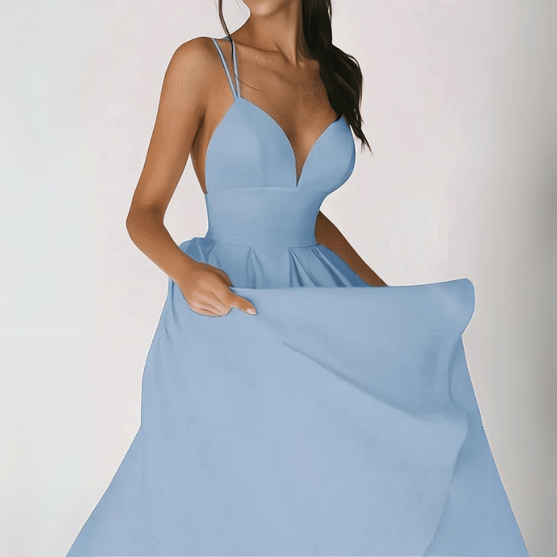 Elegantes Damen Midikleid Fließend