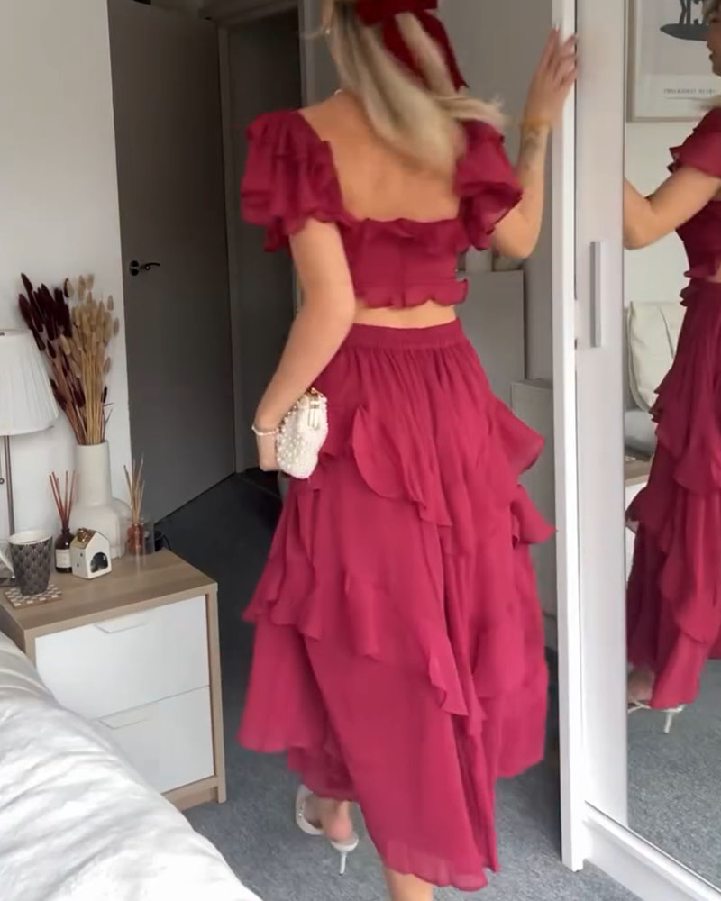 Liora | Damen Rüschenkleid | Rückenfrei & Romantisch