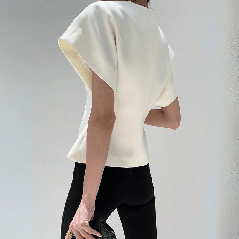 Elegante V-Ausschnitt-Bluse für den vielseitigen Stil von Damen