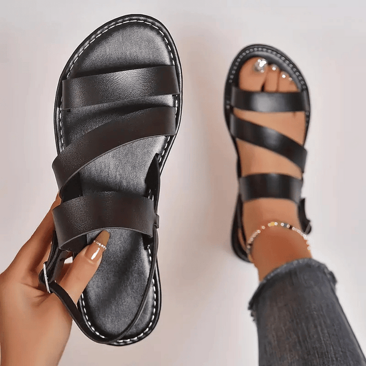 Elegante Damen-Römersandalen mit Knöchelriemen