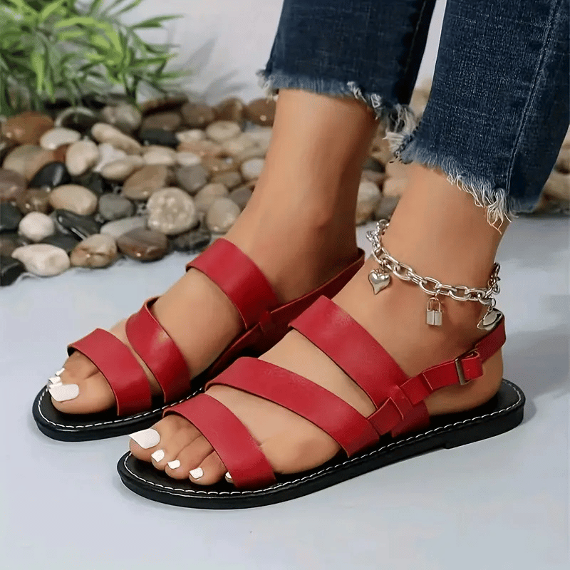 Elegante Damen-Römersandalen mit Knöchelriemen