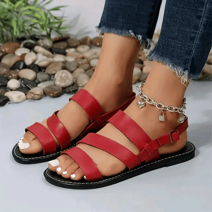 Elegante Damen-Römersandalen mit Knöchelriemen