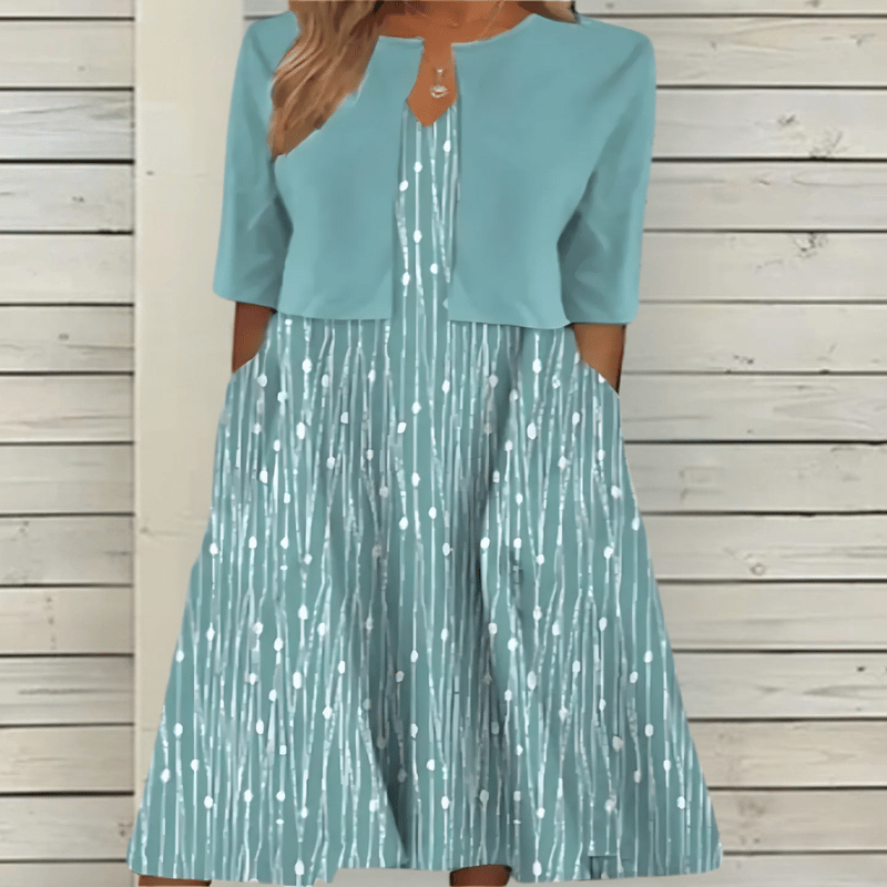 Elegantes Blumen-Midi-Kleid für Damen