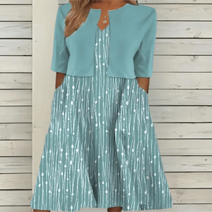 Elegantes Blumen-Midi-Kleid für Damen