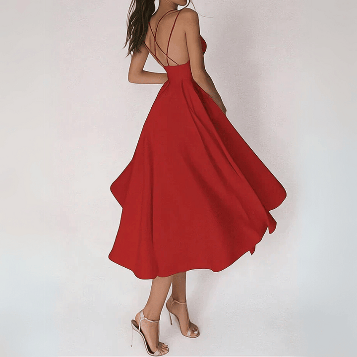 Elegantes Damen Midikleid Fließend