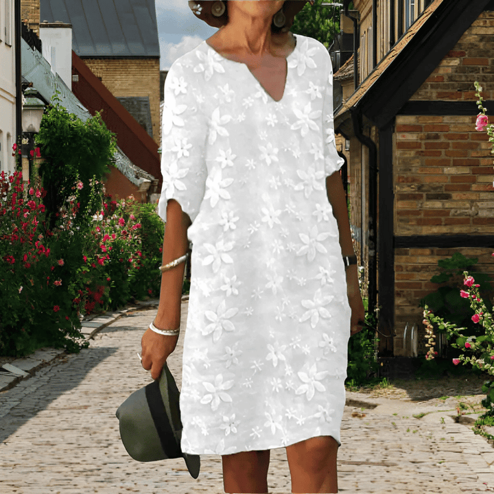 Sommerkleid mit V-Ausschnitt für Damen