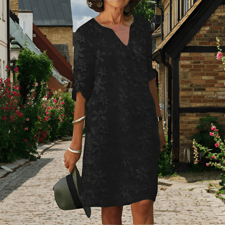 Sommerkleid mit V-Ausschnitt für Damen