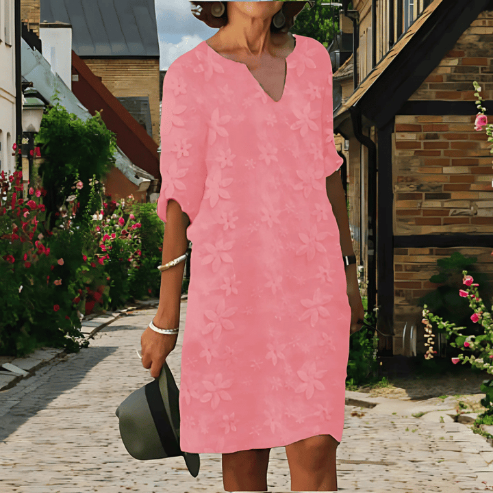 Sommerkleid mit V-Ausschnitt für Damen