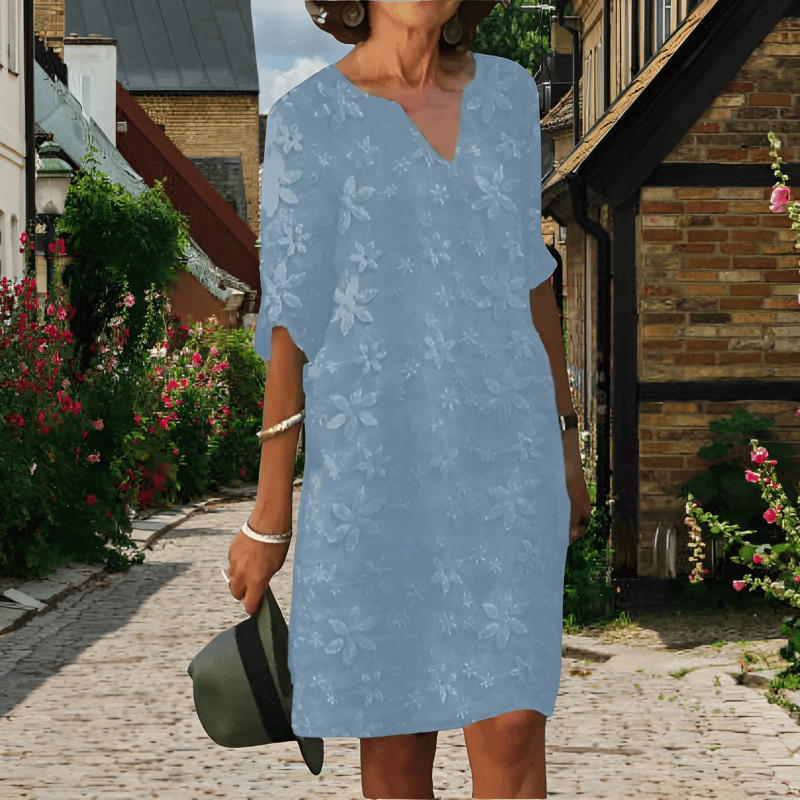 Sommerkleid mit V-Ausschnitt für Damen