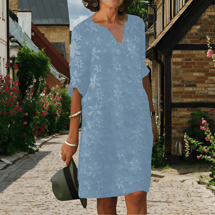 Sommerkleid mit V-Ausschnitt für Damen