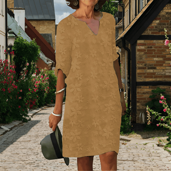 Sommerkleid mit V-Ausschnitt für Damen