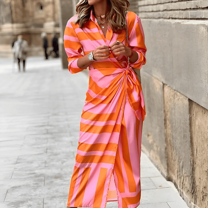 Maxikleid mit V-Ausschnitt für Damen