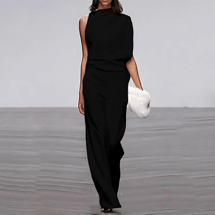 Eleganter Jumpsuit mit weitem Bein und offenem Rücken für Damen
