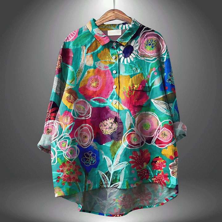 Elegantes geblümtes Shirt für Frauen
