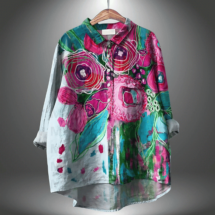 Elegantes geblümtes Shirt für Frauen