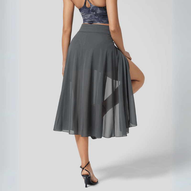 Bequemer Rock mit hoher Taille und elastischem Bund für Frauen