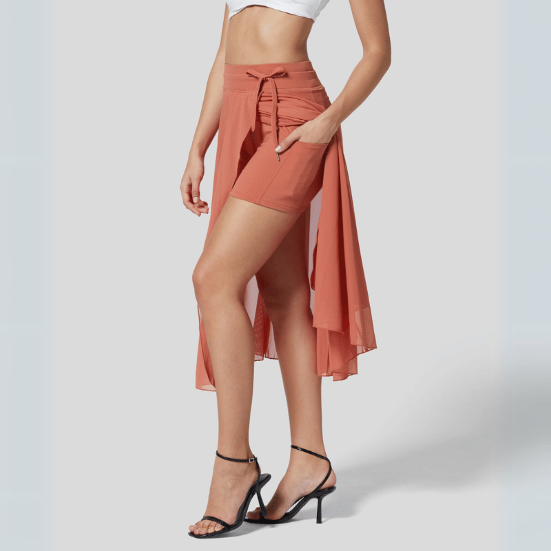 Bequemer Rock mit hoher Taille und elastischem Bund für Frauen