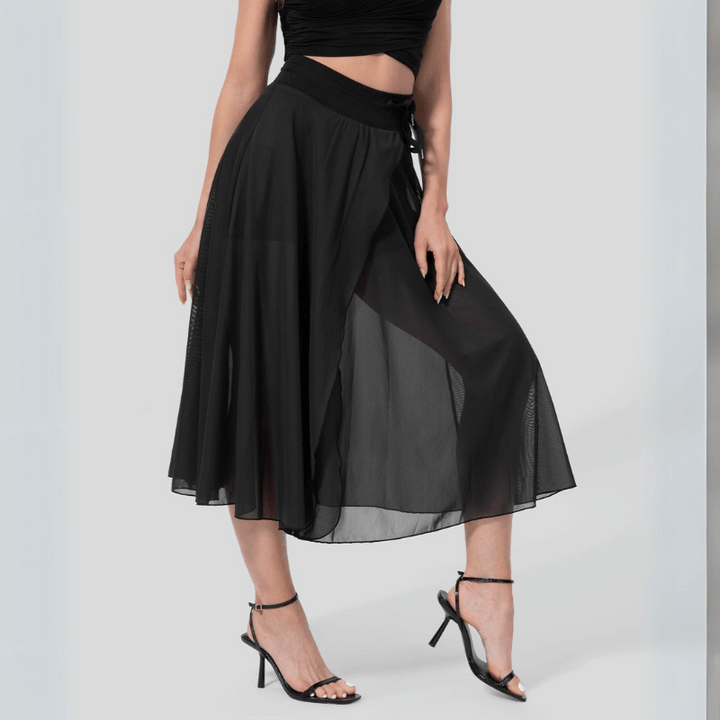 Bequemer Rock mit hoher Taille und elastischem Bund für Frauen
