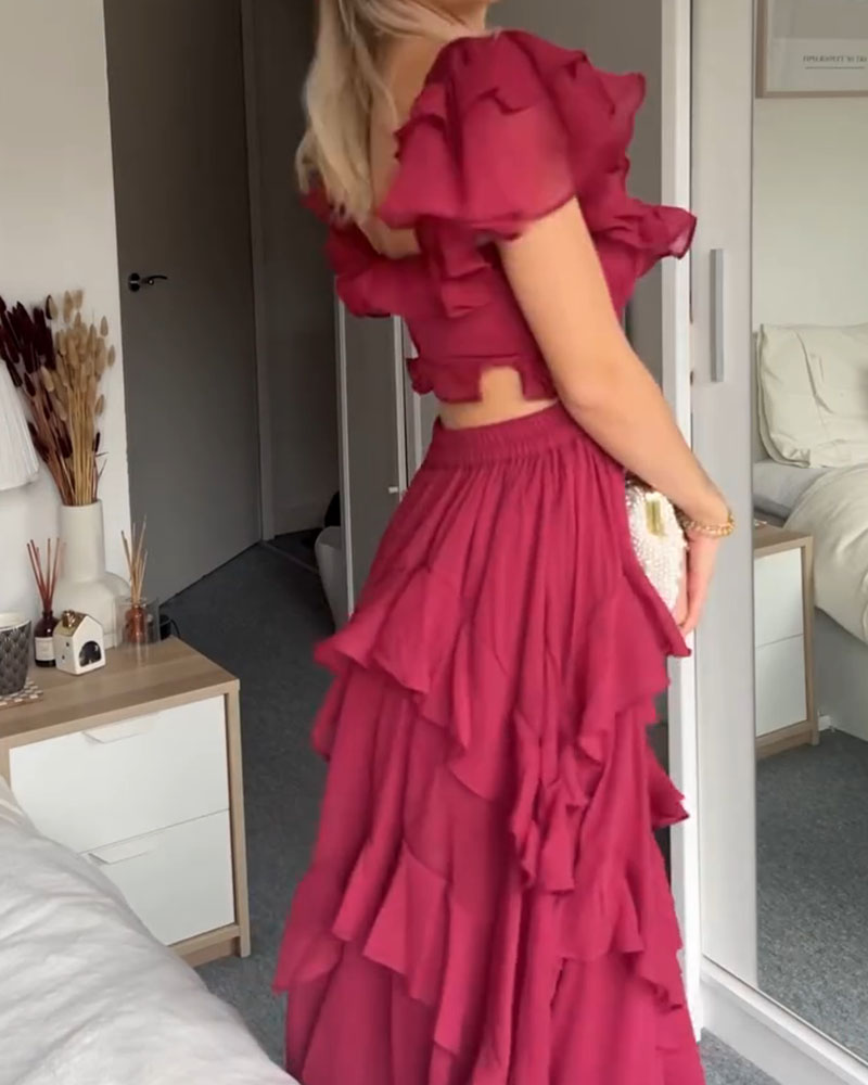 Liora | Damen Rüschenkleid | Rückenfrei & Romantisch