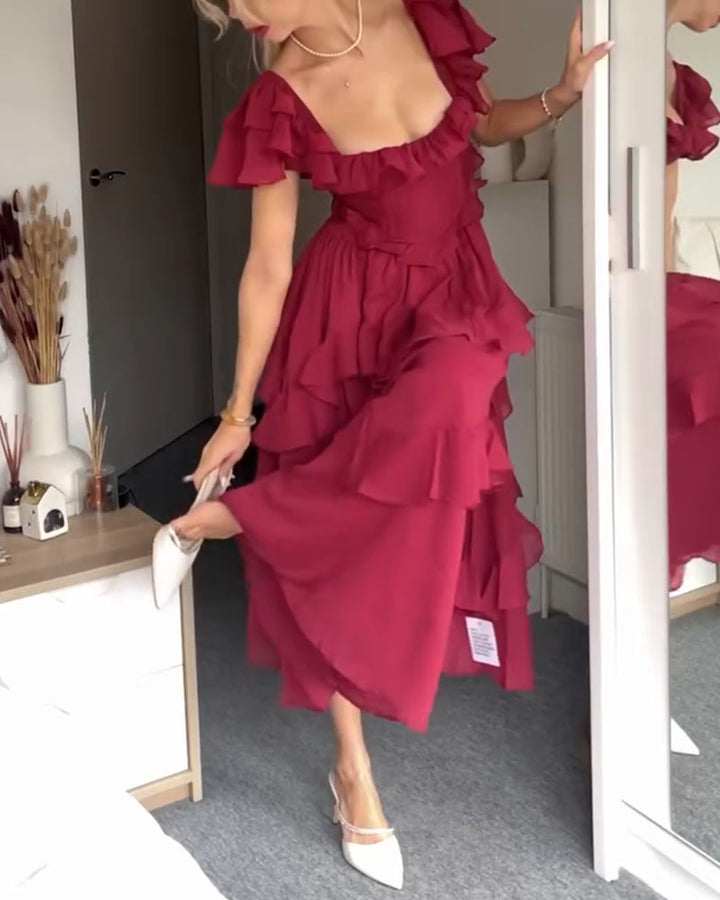 Liora | Damen Rüschenkleid | Rückenfrei & Romantisch