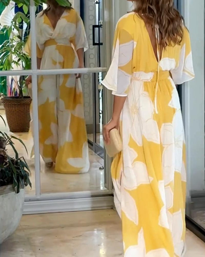 Fiora | Florales Maxikleid für Damen | Floral leicht